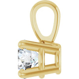 14K Gold Round Lab-Grown Diamond Solitaire Necklace or Pendant – up to 1 1/4 CTW - Yellow Gold - view 3