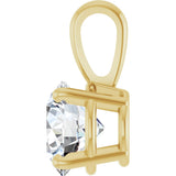 14K Gold Round Lab-Grown Diamond Solitaire Necklace or Pendant – up to 1 1/4 CTW - Yellow Gold - view 3