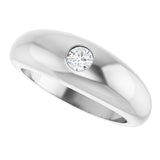 Platinum Round Lab-Grown Diamond Solitaire Ring - view 5