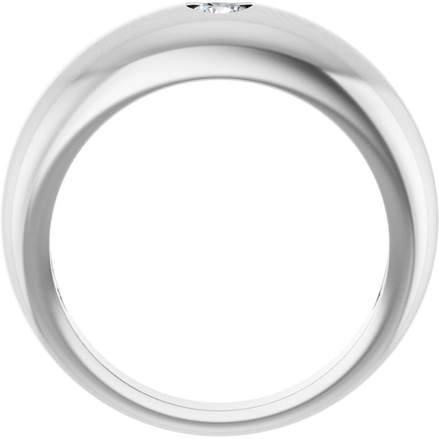 Platinum Round Lab-Grown Diamond Solitaire Ring - view 2