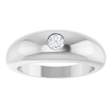 Platinum Round Lab-Grown Diamond Solitaire Ring - view 3