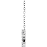 14K Gold Round Natural Diamond Accented Branch Necklace - White Gold - view 3