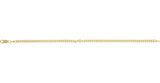14K Gold Round Lab-Grown Diamond Bezel-Set Solitaire Curb Link Bracelet - view 2