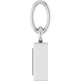 Platinum Straight Baguette Lab-Grown Diamond Solitaire Necklace or Pendant - view 3