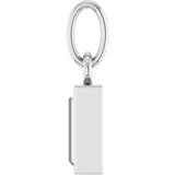 Platinum Straight Baguette Natural Diamond Solitaire Necklace or Pendant - view 3