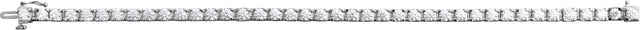 14K Gold Round Lab-Grown Diamond Line Bracelet – 1.4-4.25mm Stones - White Gold - view 3
