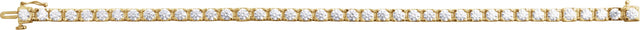 14K Gold Round Lab-Grown Diamond Line Bracelet – 1.4-4.25mm Stones - Yellow Gold - view 3