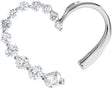 14K Gold Round Natural Diamond Journey Heart Pendant – 7/8 CTW