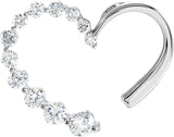 14K Gold Round Natural Diamond Journey Heart Pendant – 7/8 CTW