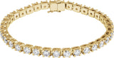 14K Gold Round Lab-Grown Diamond Line Bracelet – 1.4-4.25mm Stones - Yellow Gold