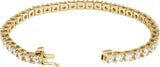 14K Gold Round Lab-Grown Diamond Line Bracelet – 1.4-4.25mm Stones - Yellow Gold - view 2