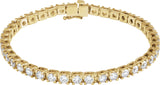 14K Gold Round Lab-Grown Diamond Line Bracelet – 1.4-4.25mm Stones - Yellow Gold