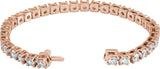 14K Gold Round Lab-Grown Diamond Line Bracelet – 1.4-4.25mm Stones - Rose Gold - view 2
