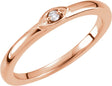 14K Gold Round Natural Diamond Stackable Ring – 1.8mm Stones
