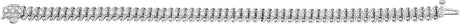 14K Gold Round Natural Diamond Accented Line Bracelet – 1.7mm Stones - view 2
