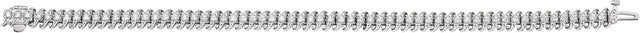 14K Gold Round Natural Diamond Accented Line Bracelet – 1.7mm Stones - view 2