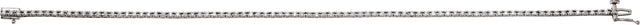 14K Gold Round Natural Diamond Line Bracelet X - White Gold - view 2
