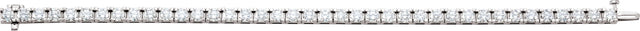 14K Gold Round Lab-Grown Diamond Line Bracelet – 3.9mm Stones - White Gold - view 2