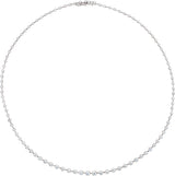 14K Gold Round Natural Diamond Accented Line Necklace