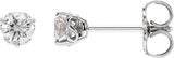 14K Gold Lab-Grown Diamond Round 3-Prong Infinity-Inspired Stud Earrings - White Gold