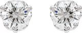 14K Gold Lab-Grown Diamond Round 3-Prong Infinity-Inspired Stud Earrings - White Gold - view 2