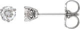 14K Gold Lab-Grown Diamond Round 3-Prong Infinity-Inspired Stud Earrings - White Gold