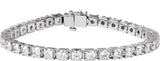 14K Gold Round Lab-Grown Diamond Line Bracelet – 1.4-4.25mm Stones - White Gold