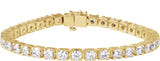14K Gold Round Lab-Grown Diamond Line Bracelet – 1.4-4.25mm Stones - Yellow Gold