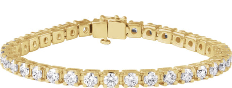 14K Gold Round Lab-Grown Diamond Line Bracelet – 1.4-4.25mm Stones - Yellow Gold