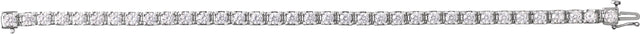 14K Gold Round Lab-Grown Diamond Line Bracelet – 1.4-4.25mm Stones - White Gold - view 4