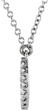 Platinum Horseshoe Necklace - view 2