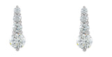 14K Gold Round Natural Diamond Journey Earrings - White Gold - view 2