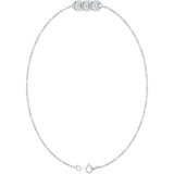 14K Gold Round Lab-Grown Diamond Accented Link Bracelet – 3mm Stones - White Gold - view 2