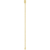 14K Gold Round Natural Diamond Accented Link Bracelet – 3mm Stones - Yellow Gold - view 3