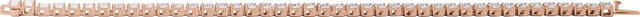 14K Gold Round Lab-Grown Diamond Line Bracelet – 1.4-4.25mm Stones - Rose Gold - view 4