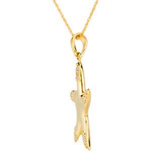 14K Gold Accented Starfish Necklace - view 2