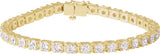 14K Gold Round Lab-Grown Diamond Line Bracelet – 1.4-4.25mm Stones - Yellow Gold