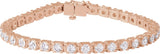 14K Gold Round Lab-Grown Diamond Line Bracelet – 1.4-4.25mm Stones - Rose Gold