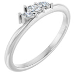 Platinum Marquise Natural Diamond Three-Stone Ring