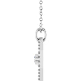 14K Gold Round Natural Diamond Medallion Necklace or Pendant - White Gold - view 3