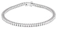 14K Gold Square Natural Diamond Line Bracelet – 2x2mm - White Gold