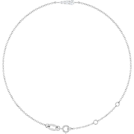 Platinum Natural Diamond Graduated Link Bracelet