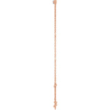 14K Gold Natural Diamond Graduated Link Bracelet - Rose Gold - view 3