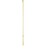 14K Gold Natural Diamond Graduated Link Bracelet - Yellow Gold - view 3
