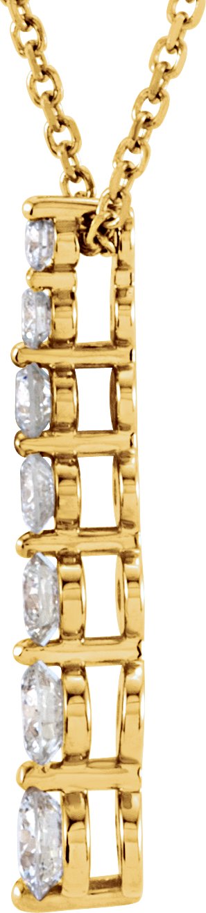 14K Gold Journey Graduated Necklace - Yellow Gold - view 2