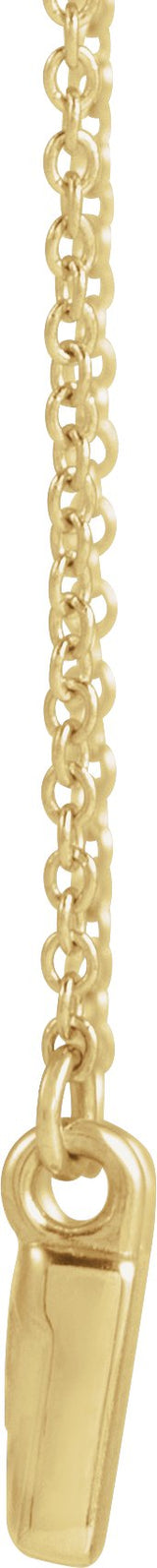 14K Gold Round Natural Diamond Creation of Adam Necklace - Yellow Gold - view 2