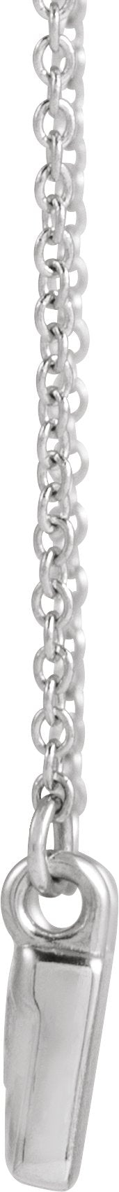 14K Gold Round Natural Diamond Creation of Adam Necklace - White Gold - view 2