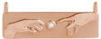 14K Gold Round Natural Diamond Creation of Adam Necklace - Rose Gold
