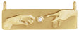 14K Gold Round Lab-Grown Diamond Creation of Adam Necklace - Yellow Gold