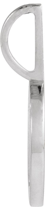 14K Gold Round Natural Diamond Mama Bear Necklace or Pendant - White Gold - view 2